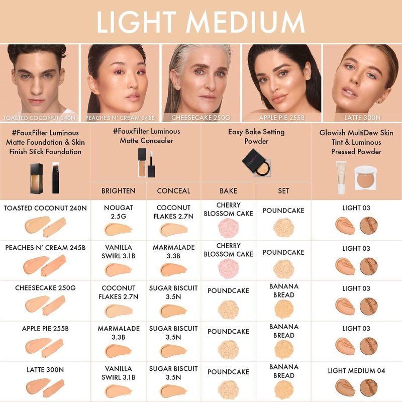 HUDA BEAUTY GloWish Lightweight Blurring Pressed Powder 04 Light-Medium