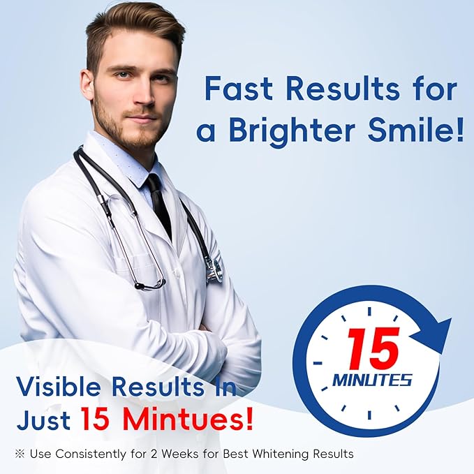 Teeth Whitening Gel –30ml, Dentist Developed WhitePlus Edition (Food-Grade Silicone Mouth Tray Included)