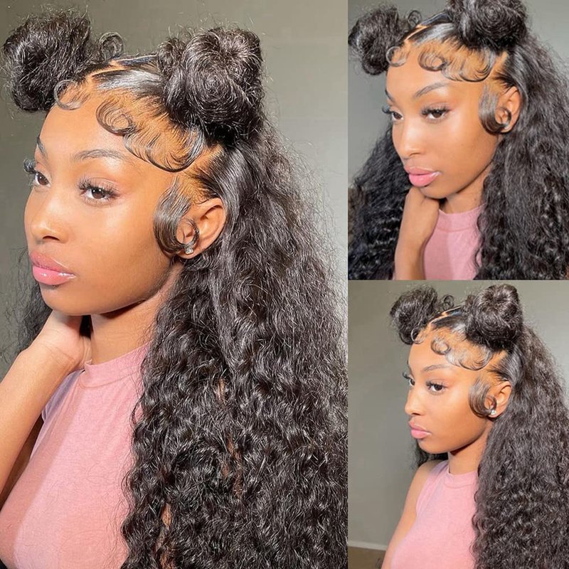 JZhair 4Pcs HD Swiss Lace Baby Hair Edge Stripes Real Human Virgin Hair Reusable More Natural for Women HD Lace Hairline Baby Hair Natural Color 4Pcs