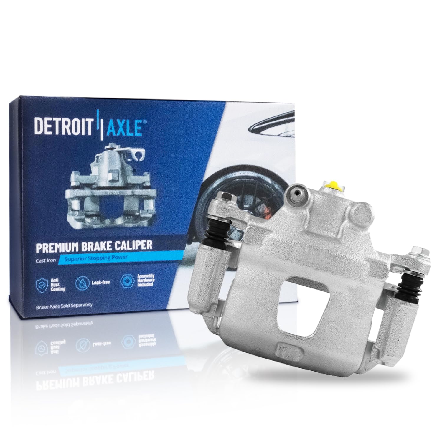 Detroit Axle - Rear Left Brake Caliper w/Bracket Replacement for Ford E-150 E-250 E-350 Econoline Club Wagon Super Duty