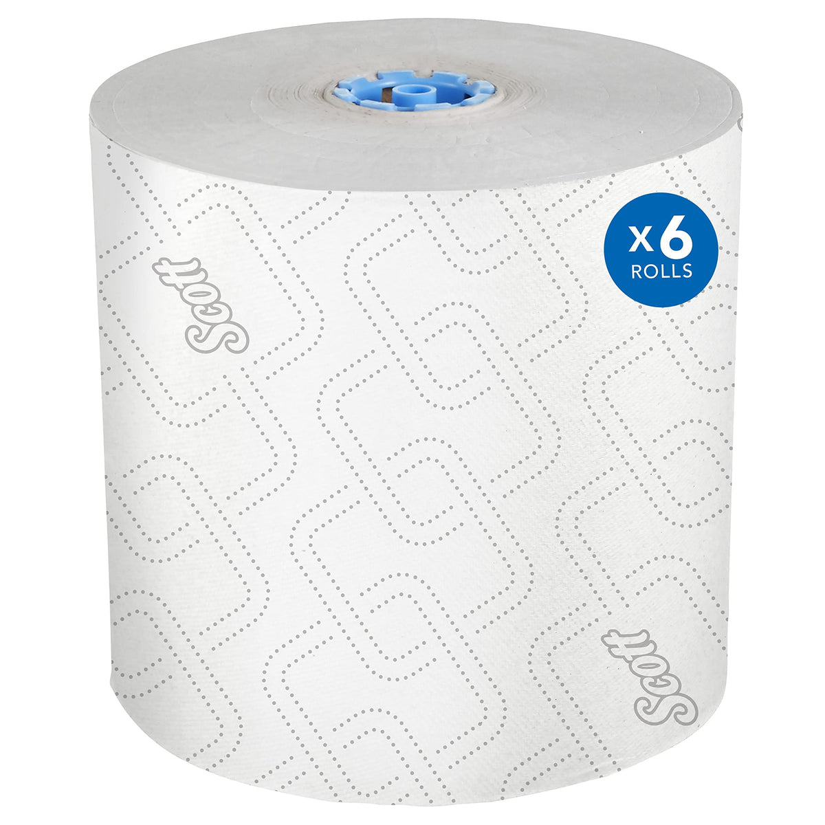 Scott Professional High-Capacity Hard Roll Paper Towels, Bulk (25702), Hardwound, Elevated Design, Absorbency Pockets, White, for ScottBrand Blue Core Dispensers (6 Rolls at 1,150' Each, 6,900'/Case)