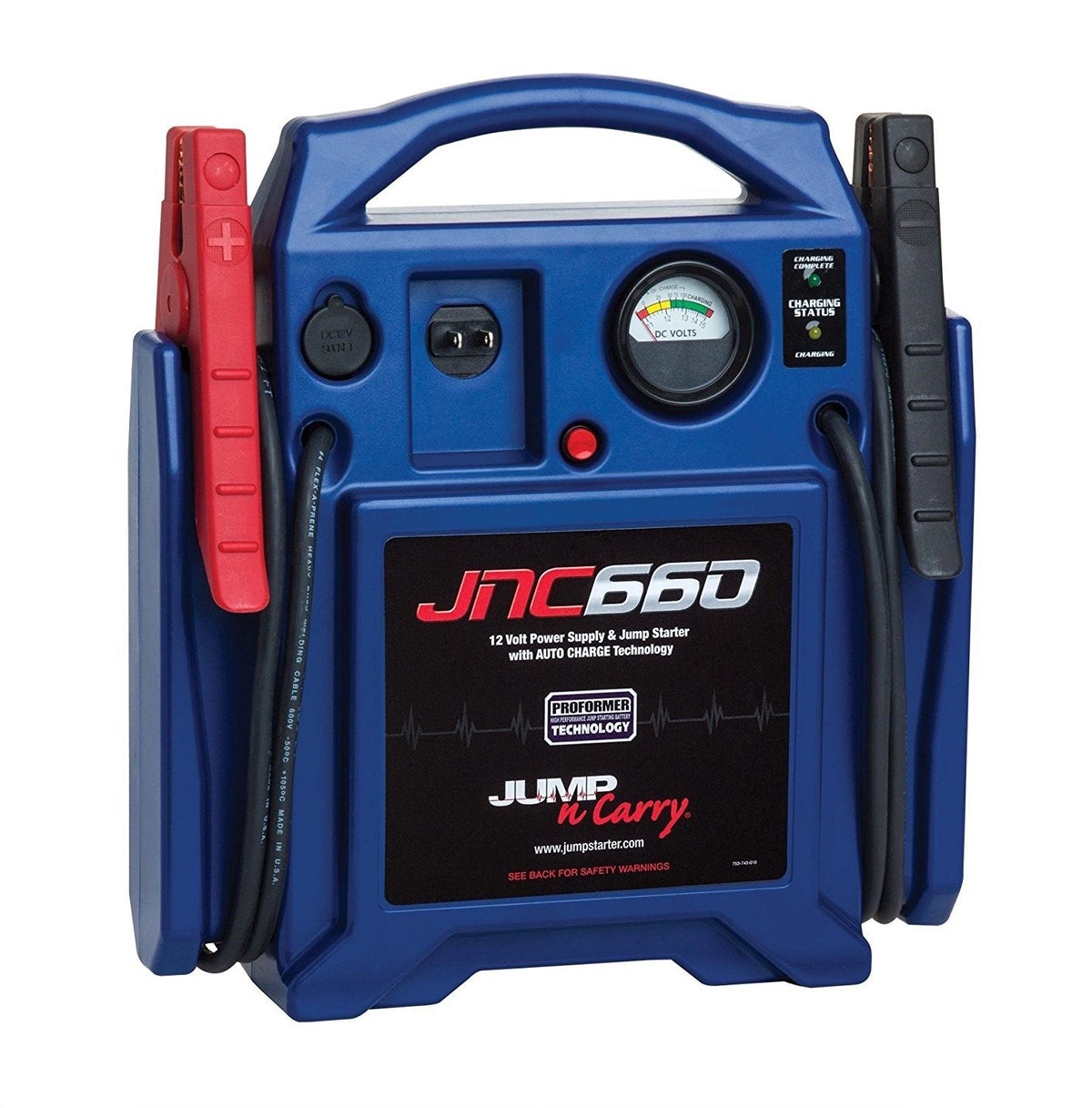 Clore Automotive Jump-N-Carry JNC660 1700 Peak Amp 12 Volt Jump Starter , Blue