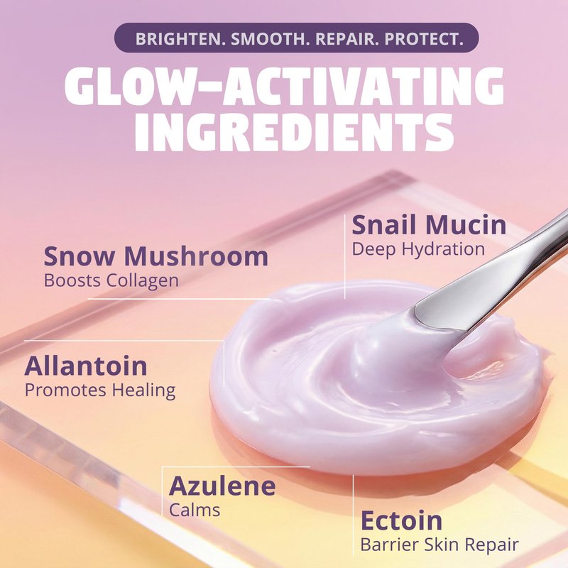 Zen Dew Moon Milk Snail Mucin Moisturizer Gel Cream (3.52 oz) Korean Snail Mucin Serum Cream that Replenishes Moisture & Leaves Skin Brighter, Plumper, Soothed & Smooth