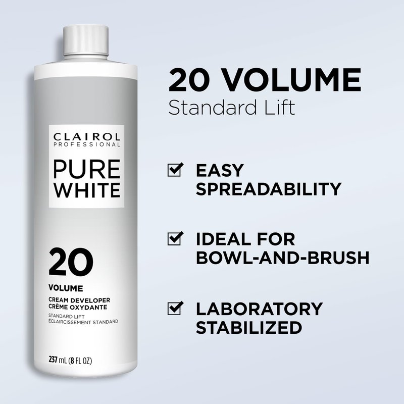 Clairol Professional Pure White 20 Volume Crème Developer, 32 oz.
