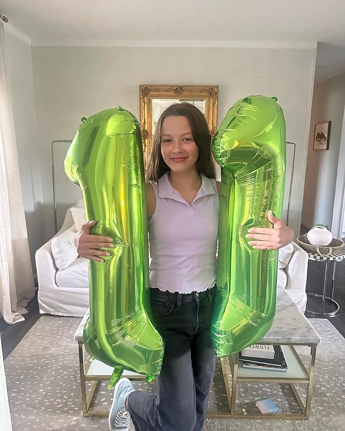 Light Green Number 0 Balloon 40 Inch, 0 Balloon Numberfor 10th 20th 30th 40th 50th 60th Birthday Decorations, Light Green Party Supplies for Men Women