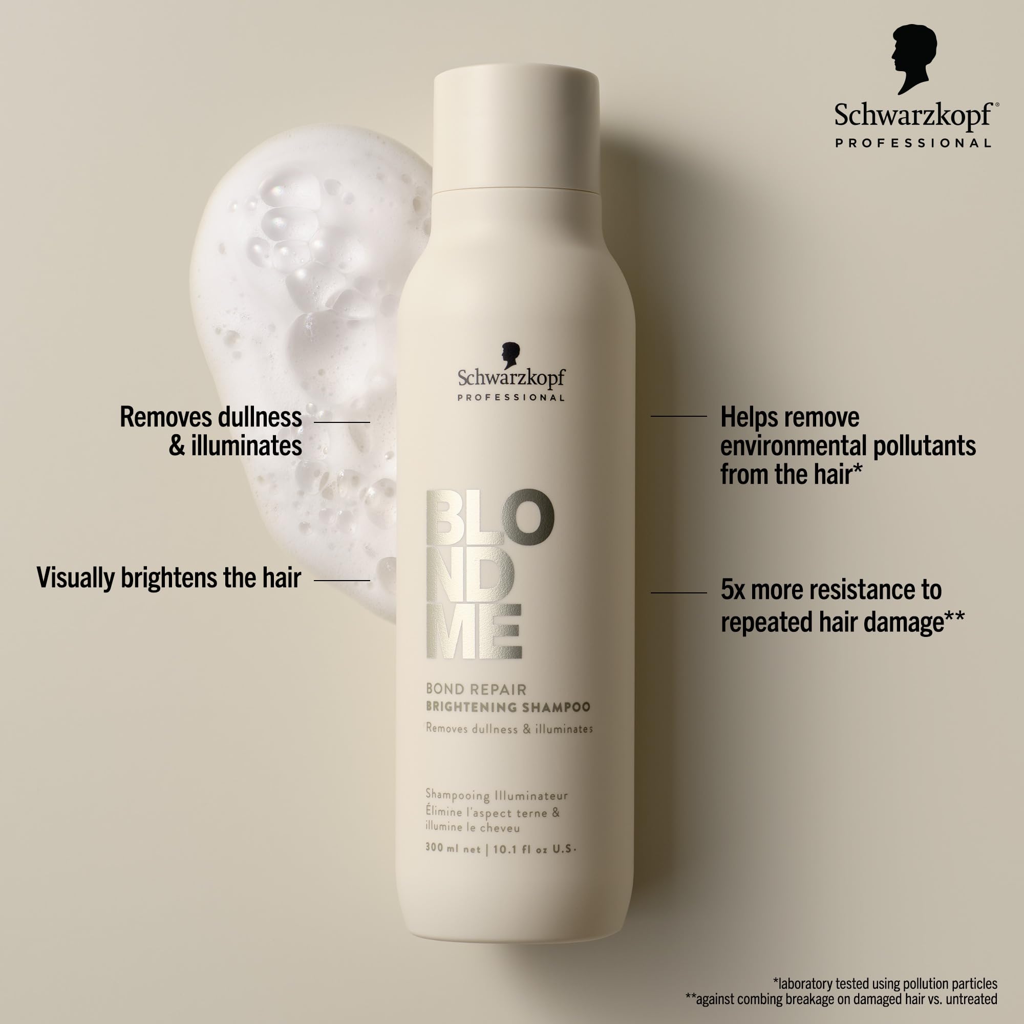 BlondMe Bond Repair Brightening Shampoo for Blonde Hair | Removes Build-Up and Impurities | Repairs, Hydrates, & Brightens Blonde, Lightened, & Grey Hair