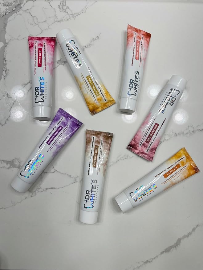 Dr. White’s Fruit by Design™ Line — Cherry Bloom Fluoride-Free Nano-Hydroxyapatite Toothpaste, 3.5 oz | Mint-Free | Dentist-Formulated | Enamel-Identical Mineral Care