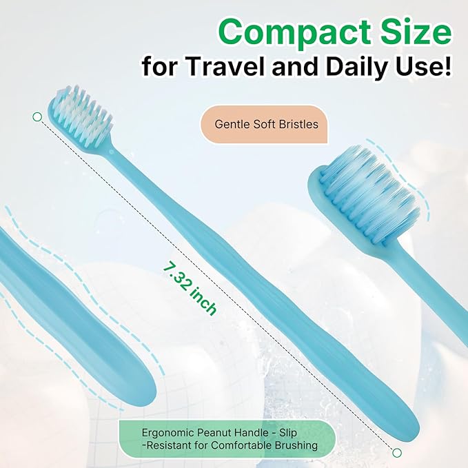 100 Pack Premium Disposable Toothbrushes Bulk – Individually Wrapped Soft Bristle Toothbrushes for Travel, Hotel Guest, Donation, Kids, Adults – Single Use, Family & Emergency Hygiene