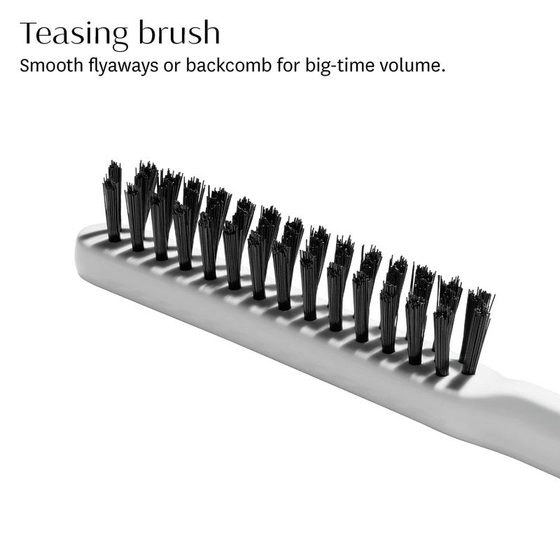 T3 Detail Set with Pintail Comb, Edge Brush, and Teasing Brush, Three-Piece Hair Brush and Comb Set with Premium Vegan Boar Bristles and Flexible Teeth for Smoothing, Detailing, and Styling Edges