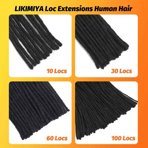 #27 Honey Blonde Loc Extensions Human Hair Dreads Extensions Dreadlock Extensions Human Hair Locs Extensions for Men Women Kids 0.4 cm 12 Inch 30 Strands Real Human Hair Locs Handmade Permanent Locs