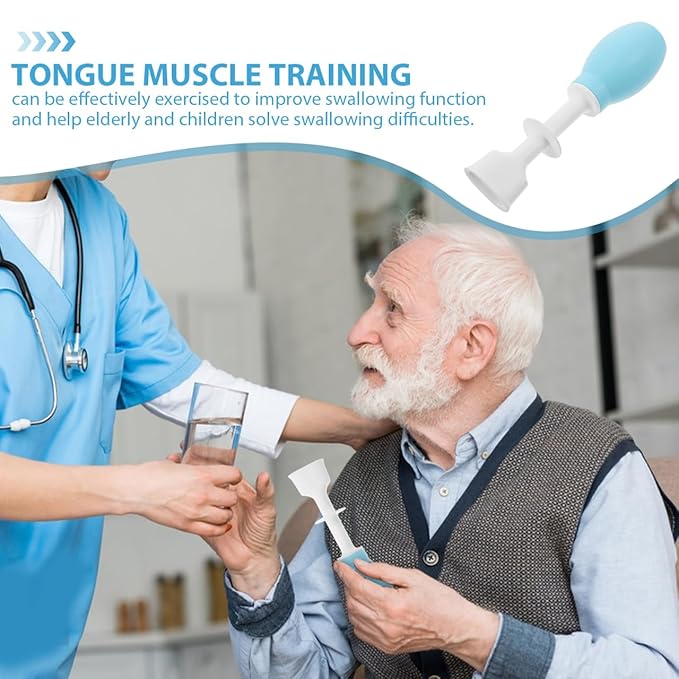 Tongue Muscle Rehabilitation Device for Speech and Swallowing Therapy Oral Muscle Trainer for Elderly and Children Home Clinic Use Tongue Exerciser