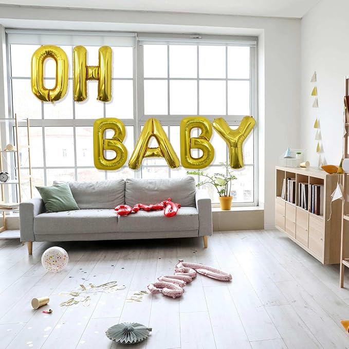 U Letter Balloons, 40 Inch Large Gold Letter Balloons, A to Z Mylar Balloon Letters, U Foil Balloon, for Birthday, Baby Shower, Wedding, Anniversary Party Decoration