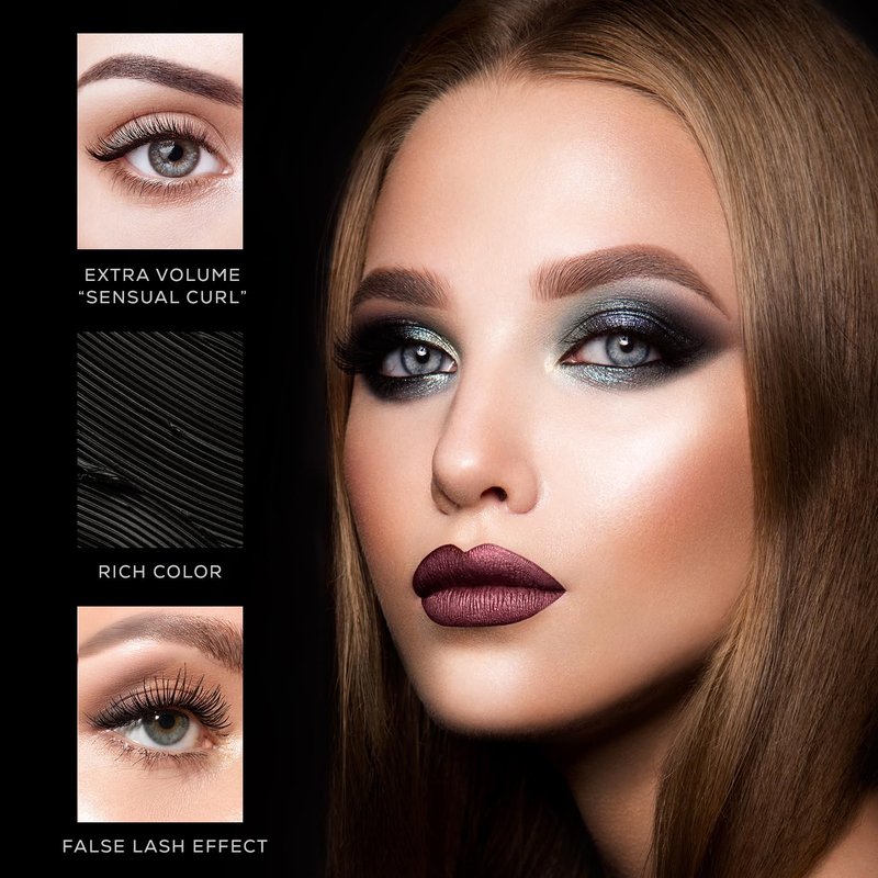 Radiant Professional Lengthening Mascara with brush – Smudge-Proof Curl Mascara Volume and Length for Sensitive Eyes, Cruelty Free, Ideal for Mature & Young Women, 0.43 oz (01 Black)