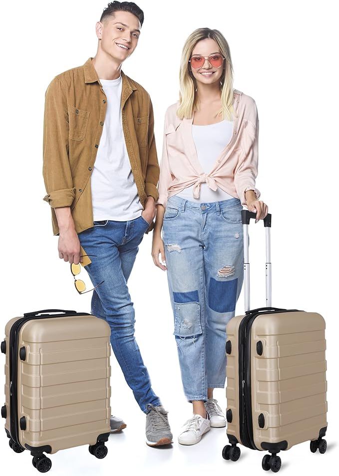 LEMY Ultra-Lightweight Hardshell Carry On 21 Inch Expandable Suitcase with 8 Smooth Spinner Wheels,TSA Lock,for Business Travel and Weekend Trips,Airline Approved