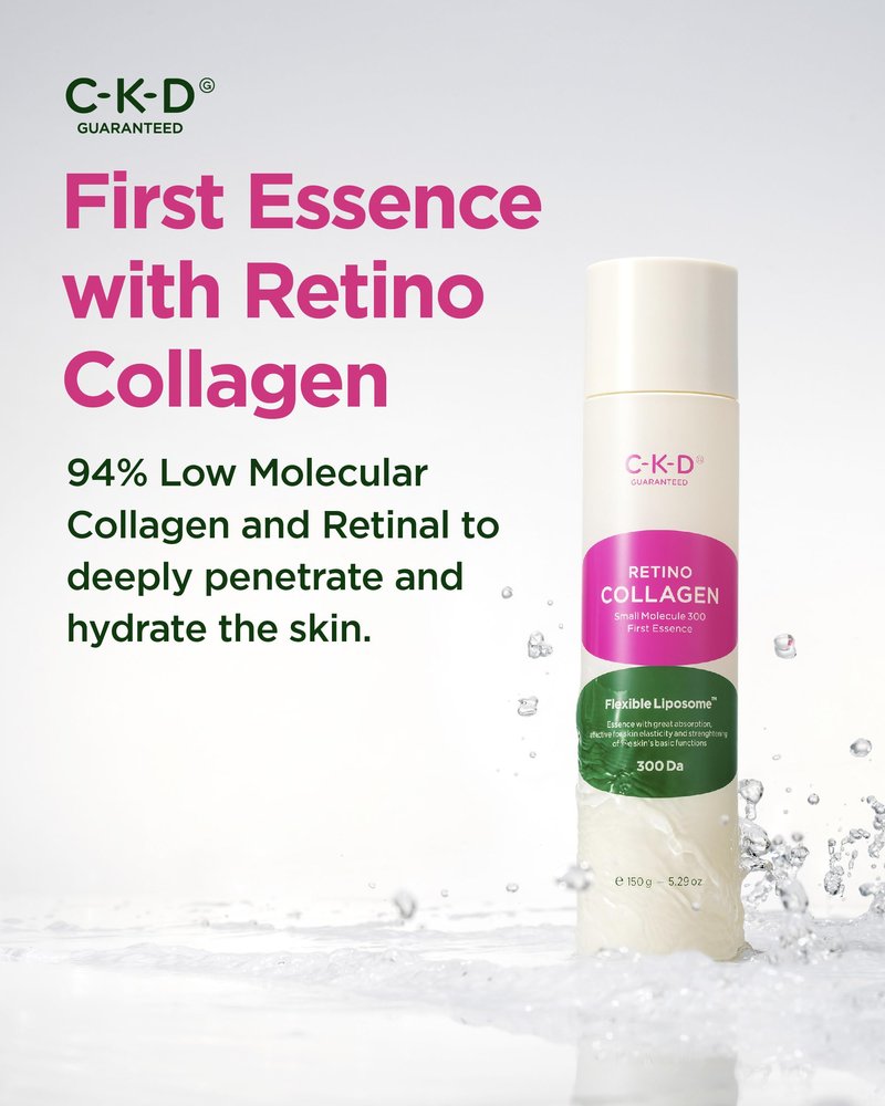 CKD Retinal Collagen First Essence - Daily Face Deep Hydration Essence for Firming, Exfoliation, and Smoother Skin Texture. Collagen Boosting and Youthful Skin. Korean Skin Care. 5.07 fl oz
