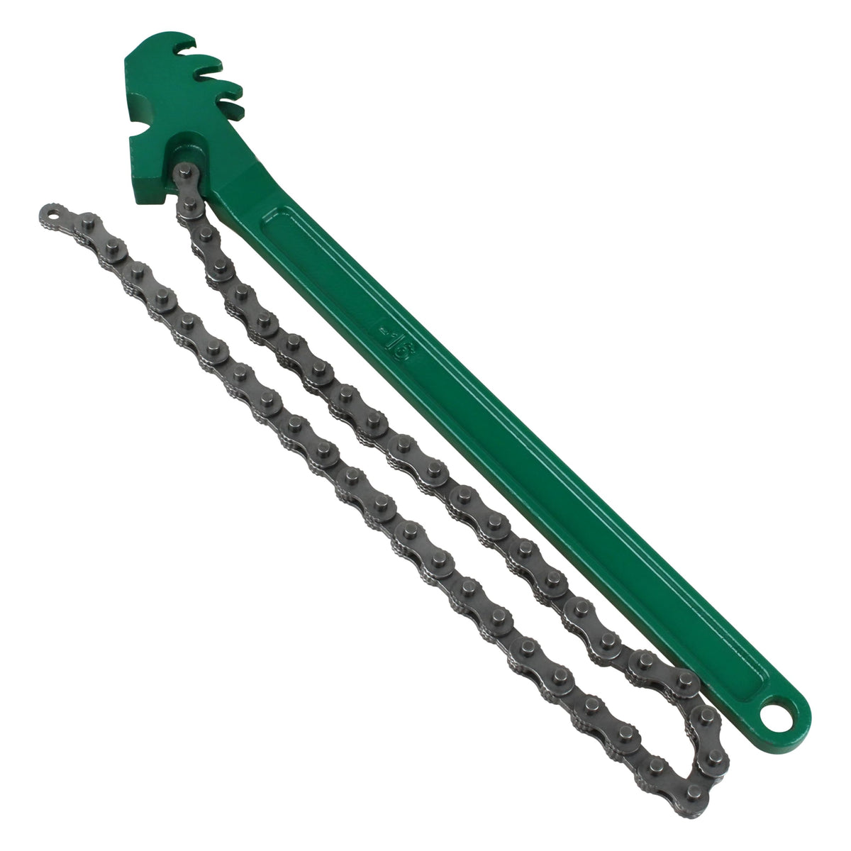 SViyatp 16 Inch Chain Wrench, Heavy Duty Oil Filter Chain Wrench Adjustable 27 Chain, Reversible Oil Filter Tool, Hanging Hook -