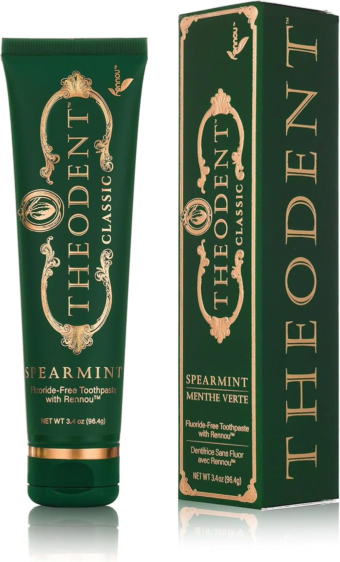 Theodent Classic with Rennou™: Fluoride-Free Theobromine Toothpaste for Proven Remineralization, Sensitivity Relief & Natural Whitening, Spearmint (3.4 Ounces, 96.4 Grams)