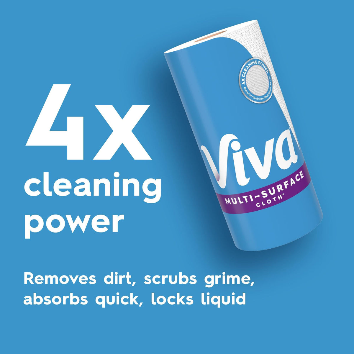 Viva Multi-Surface Cloth Paper Towels, Choose-A-Sheet Size, 12 Super Rolls, 81 Sheets per Roll (Packaging May Vary)