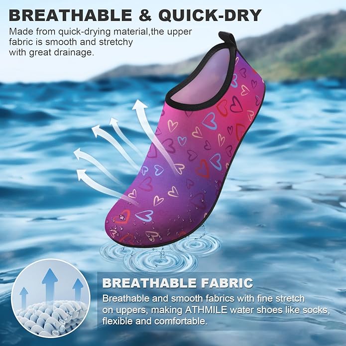 Water Shoes for Women Men Quick-Dry Aqua Socks Swim Beach Barefoot Yoga Exercise Wear Sport Accessories Pool Camping Must Haves Adult Youth Size