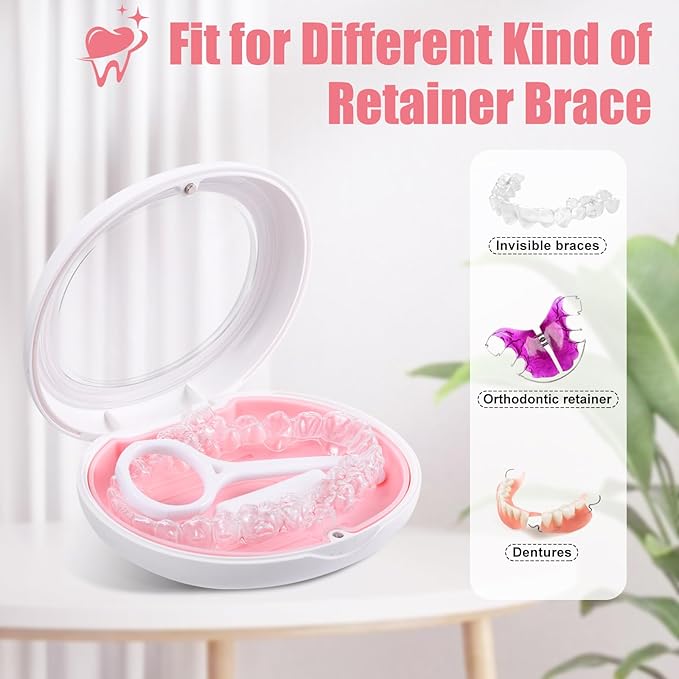 Retainer Case,Aligner Case,Compatible with Invisalign,Aligner,Contain Remover Tool,Chewies