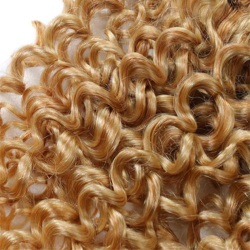 Giginger P27/613 Blonde Jerry Curly Human Hair Bundles 16 18 20 Inch Highlight Honey Blonde Jerry Curly Bundles 100% Unprocessed Raw Quick Weave Hair for Black Women