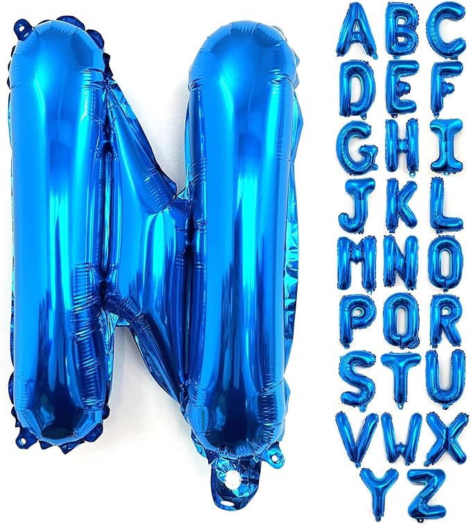 Lovoir 40 Inch Large Blue Letter N Balloons Big Size Jumbo Mylar Foil Helium Balloon for Birthday Party Celebration Decorations Alphabet Blue N
