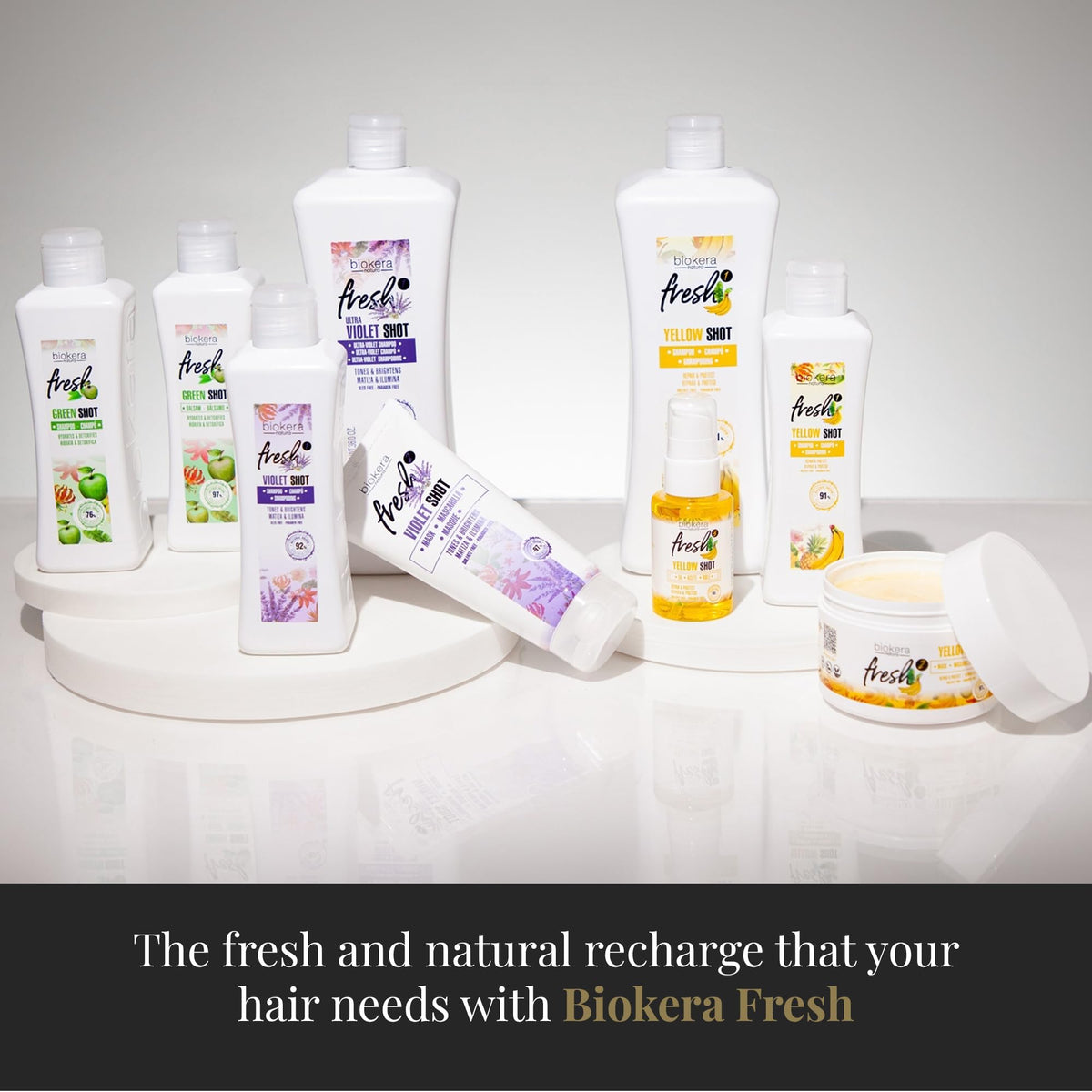 SALERM - Purple Shampoo for Blonde, Gray, Highlighted, or Bleached Hair - Biokera Fresh Violet - 300 ml - Violet Shampoo - Tones and Brightens - Maintains Color - Sulfate-Free and Paraben-Free