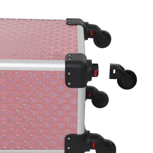 CHANNCASE Rolling Makeup Cart with Wheels for Cosmetics Storage (Pink)