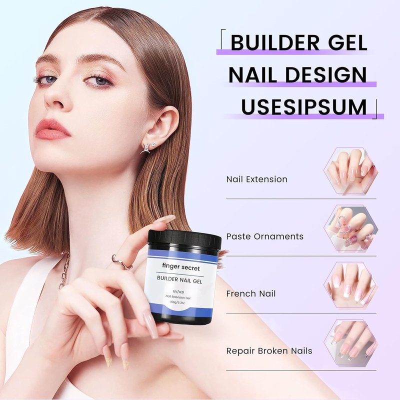 AOBOO Hard Gel Builder Gel for Nails Long-lasting Strong Hand Nude 3D Sculpting for Nail Extension 5.3fl.oz (nude, 5.3fl.oz)