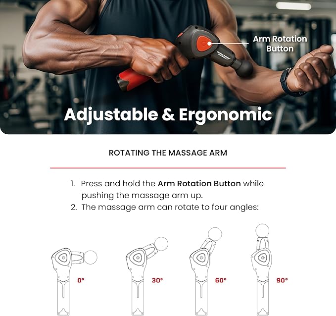 Muscle Liberator 3 Therapeutic Percussion Tool, Massage Gun, Rechargeable, Silicone Heads, 2.5 lbs, 13mm Stroke Depth, 16 Speed Settings, Quiet Operation