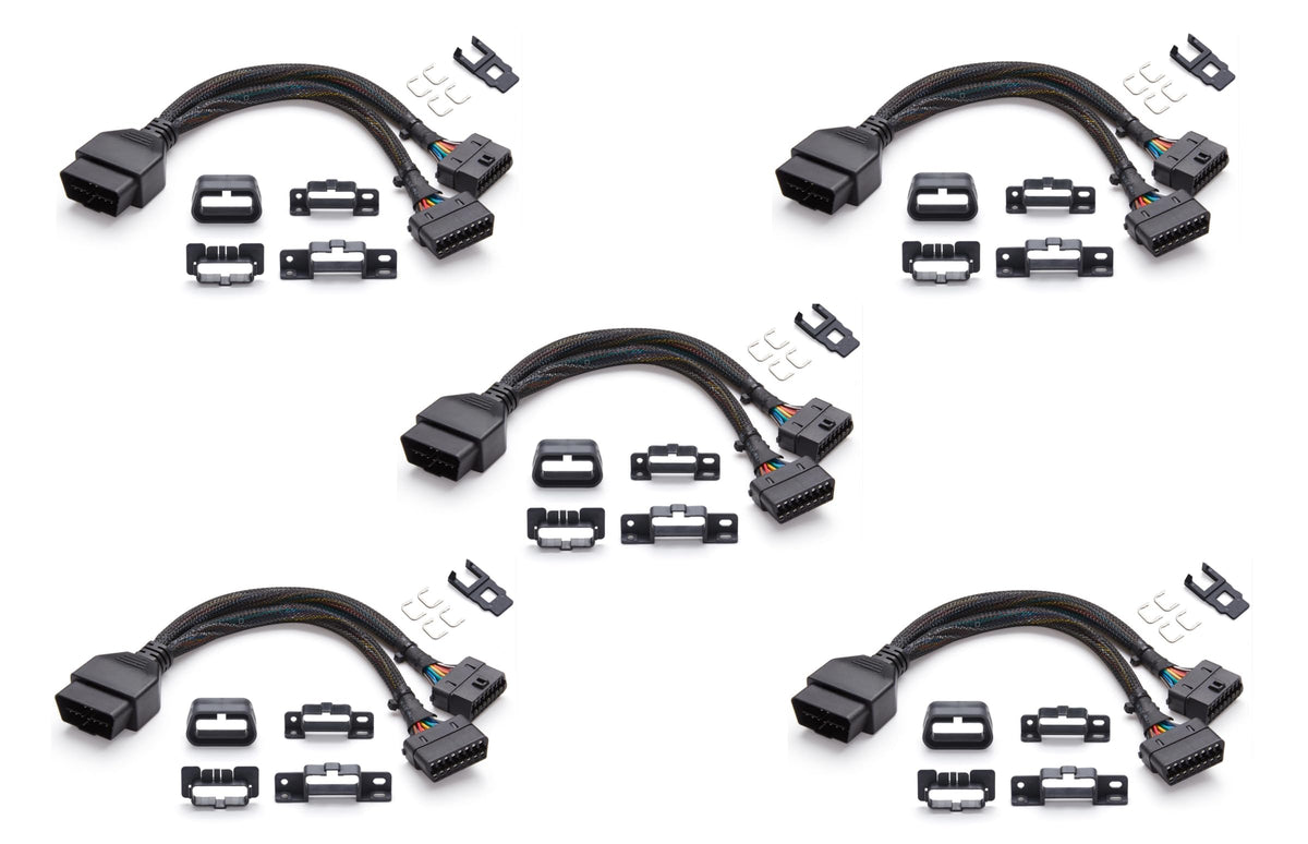 OBD2 Splitter for Ford and for GM, bbfly-B54 5Pack OBDII Splitter 2 Way Extension Cable 1FT/30CM (B54 5Pack)