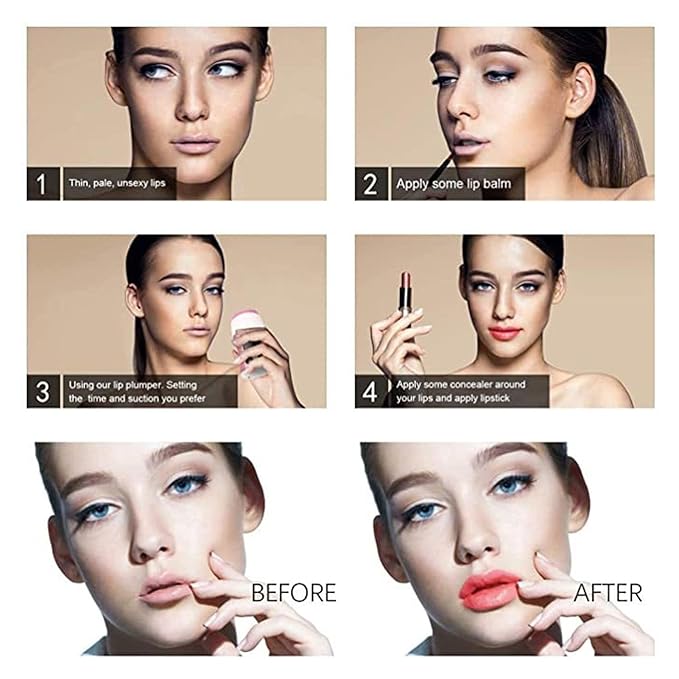 Lip Plumpers, Lip Plumper Tool for Makeup, Women's Electric Lip Plumper, Lip Enhancer Plumper Tool, 600mAh, and Tighten Your Lips to Give You Plump Lips