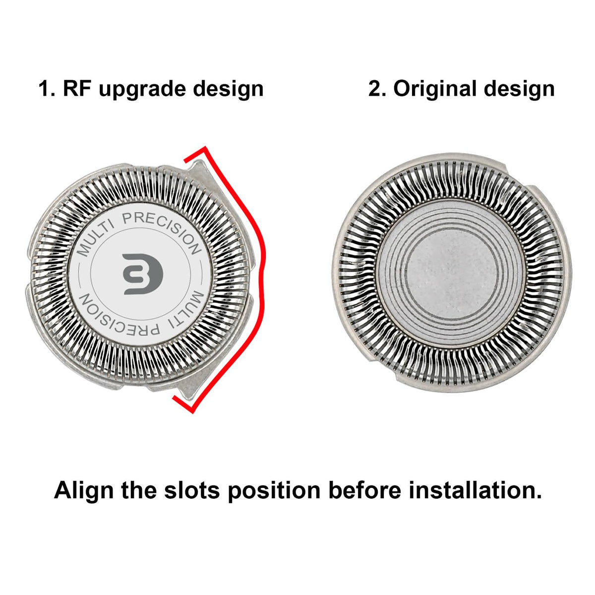 SH30 Replacement Heads for Philips Norelco Shaver Series 3000, 2000, 1000