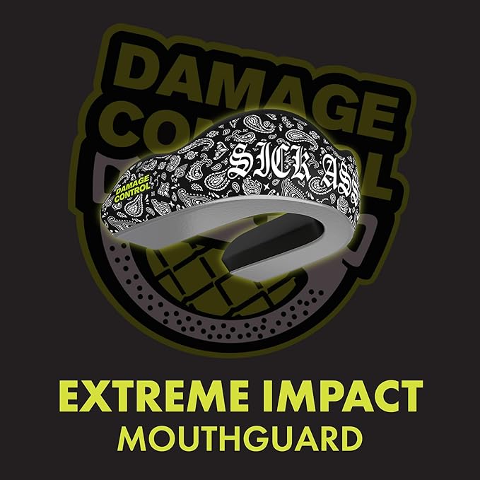DAMAGE CONTROL Extreme Impact Mouth Guard – Sports Mouthguard for Boxing, MMA, BJJ, Hockey, Rugby, Lacrosse, & More – Mouthpiece for Teeth & Jaw Protection, for Youth & Adults
