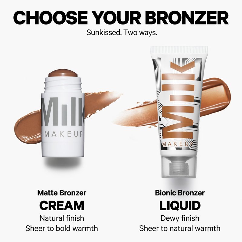 Milk Makeup Matte Bronzer – Buildable Cream Bronzer Stick with Mango Butter + Apricot Oil – Hydrating, Multi-Use Formula for a Sunkissed Glow – Baked, 0.19 oz
