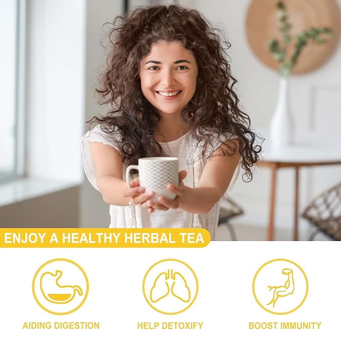 FullChea - Dandelion Leaf & Root Tea bags, 50 Teabags, 2g/bag - Natural Dandelion Herbal Tea for Liver & Kidney Health - Non-GMO - Caffeine-free - Support Digestion & Boost Immune System