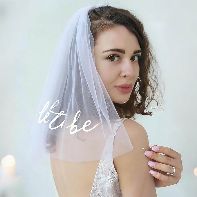 Bride to Be Set: Pearl-Trimmed Heart Sunglasses, Pearl BRIDE Sash & Tulle Veil - Bachelorette Party Bridal Accessories