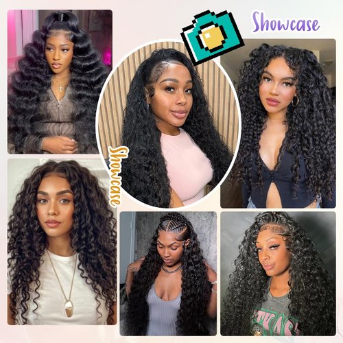 12A Brazilian Deep Wave Human Hair Bundles - 18 Inch 1-Bundles Natural Black | Real Unprocessed Raw 100% Virgin Human Hair Extensions for Black Women, Double Drawn Curly Wet & Wavy Texture