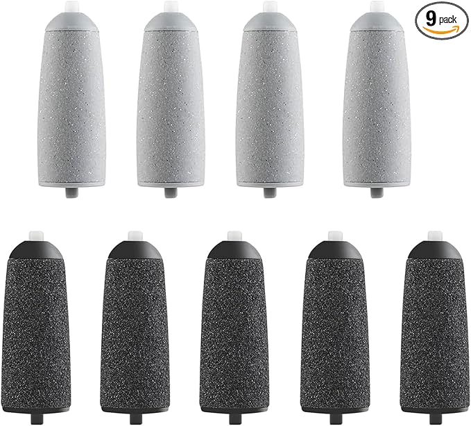 9 Pack Pedicures Replacement Heads, Electric Foot Callus Remover Roller Refills Include 5 Extra Coarse & 4 Regular Coarse Heads Compatible with ZABOUL/haootadiy (9 Pack 02)