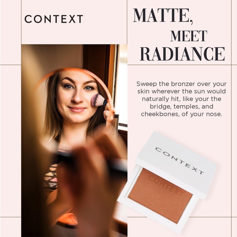 Context Skin Matte Bronzer Powder for Face - Vegan & Cruelty-Free Makeup Long-Lasting Buildable Coverage, Smooth Matte Sun-Kissed Finish - Lightweight Blendable Formula, Shade Speed of Sound for Women
