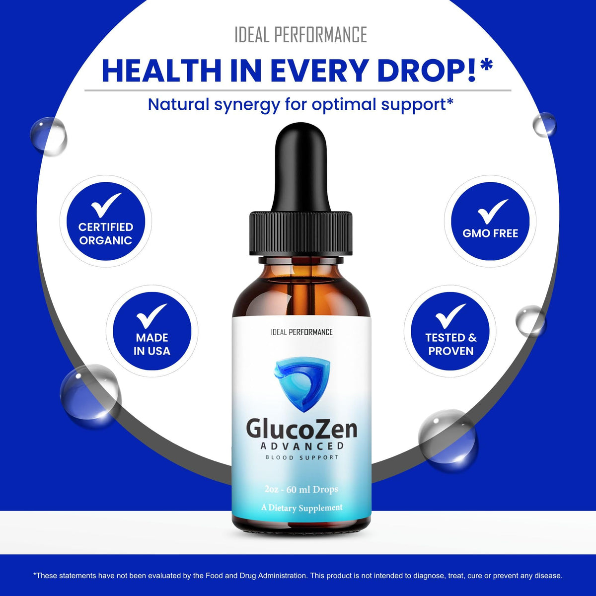 IDEAL PERFORMANCE Glucozen Drops, Glucozen Droppers Reviews (5 Pack)