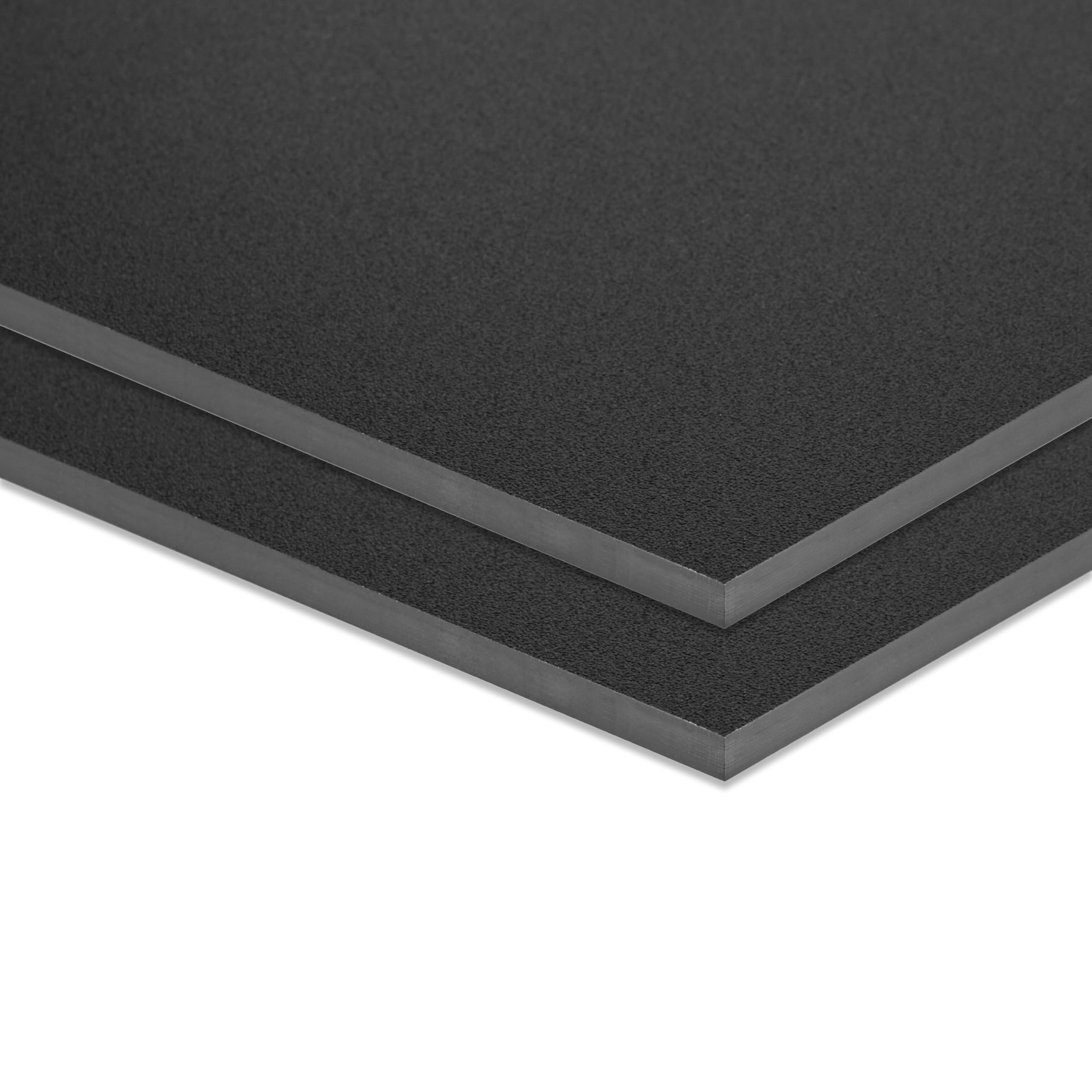 KAITELA ABS Plastic Sheet 8" x 12" x 1/4" Thick (6mm) Black Rigid Moldable Thermoplastic Board for Crafts, DIY Projects, Home Decor - Textured & Smooth Surface, Pack of 2