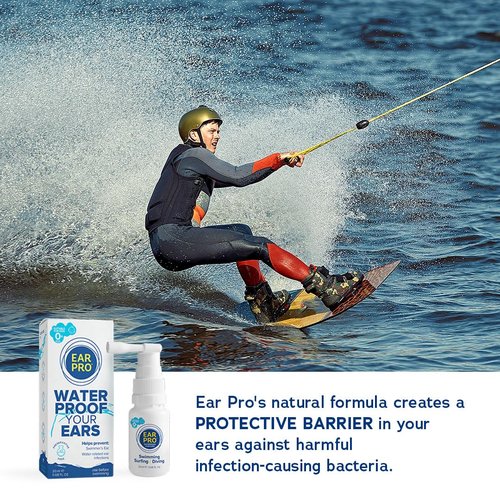 EarPro Natural Swimmer Ear Spray for Kids & Adults – Block Water Before Swimming, Surfing or Diving - Replace Ear Plugs – Safe & Easy Protection Against Trapped Water – 4 Pack, Up to 800 Sprays.