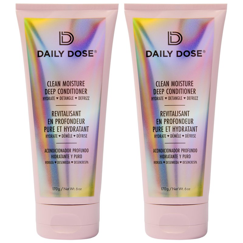 DAILY DOSE (2Pack 6oz Deep Conditioner Hair Mask/Masque - Treatment for Dry, Damaged & Colored Treated Hair - Paraben Free, Phthalates Free, Vegan & Cruelty Free - for All Hair Types