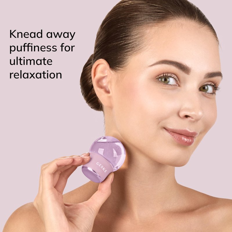 GESKE SmartAppGuided™ Cool & Warm Face & Body Massager | 7 in 1 | Multifunctional Massager | Face & Body | Battery-free Cooling & Warming | Firms, Relaxes & De-Puffs Skin | Globular Design