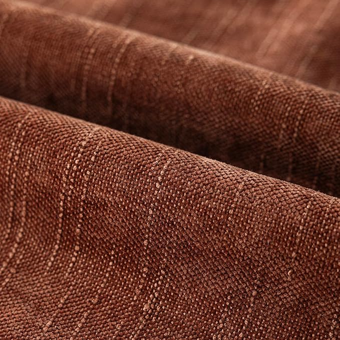 Foindtower Pack of 2 Textured Chenille Throw Decorative Pillow Covers Square Accent Solid Cushion Cover Neutral Farmhouse Lumbar Pillow Case for Couch Sofa Bedroom Living Room 12x20 Inch,Red Taupe