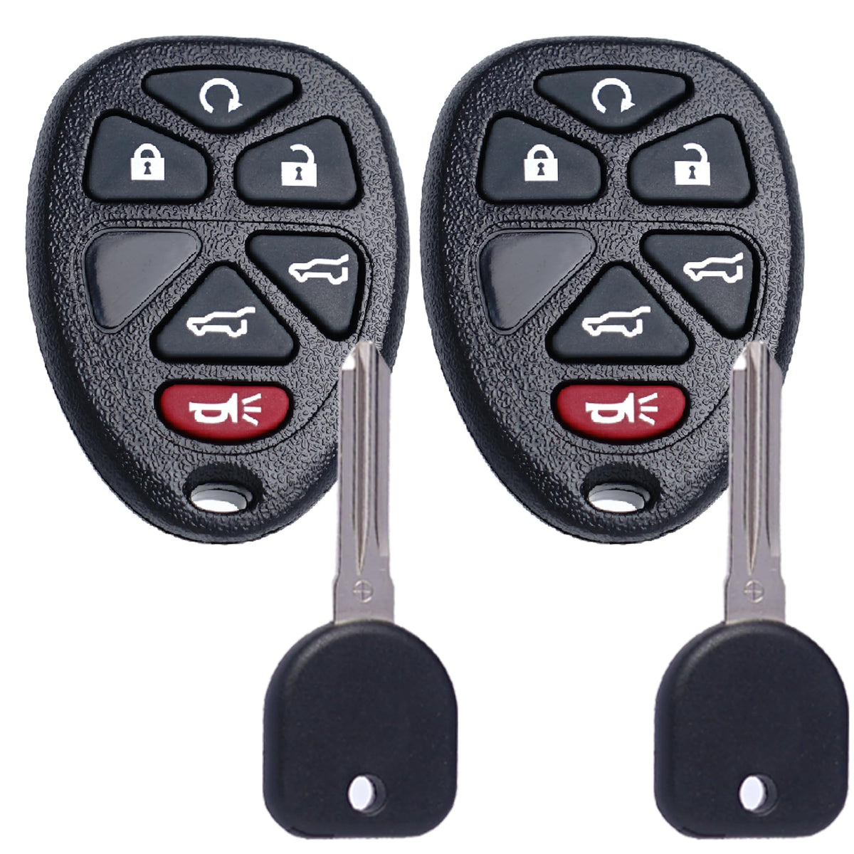 SUPALAND Key Fob Keyless Entry Uncut Ignition Key Fits for GMC Yukon Chevy Tahoe Suburban Cadillac Escalade 2007 2008 2009 2010