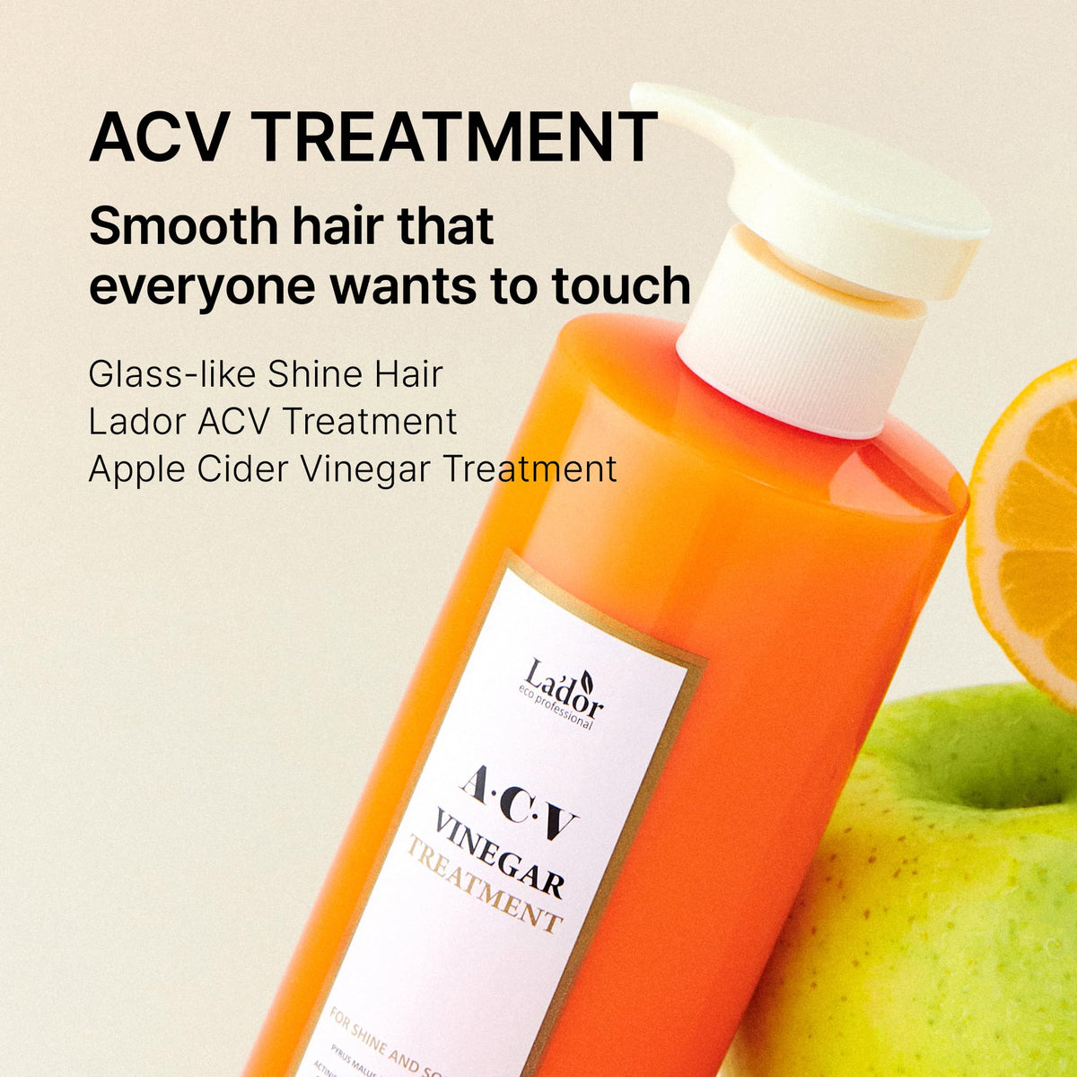 LADOR Apple Cider Vinegar Clarifying Treatment w/Tea Tree Sub-Acidic pH-balanced - Glossy Shine Refreshing for Greasy Dandruff Oily Scalp Hair Free of Silicone Paraben Sulfate 14.5 Fl Oz Korea