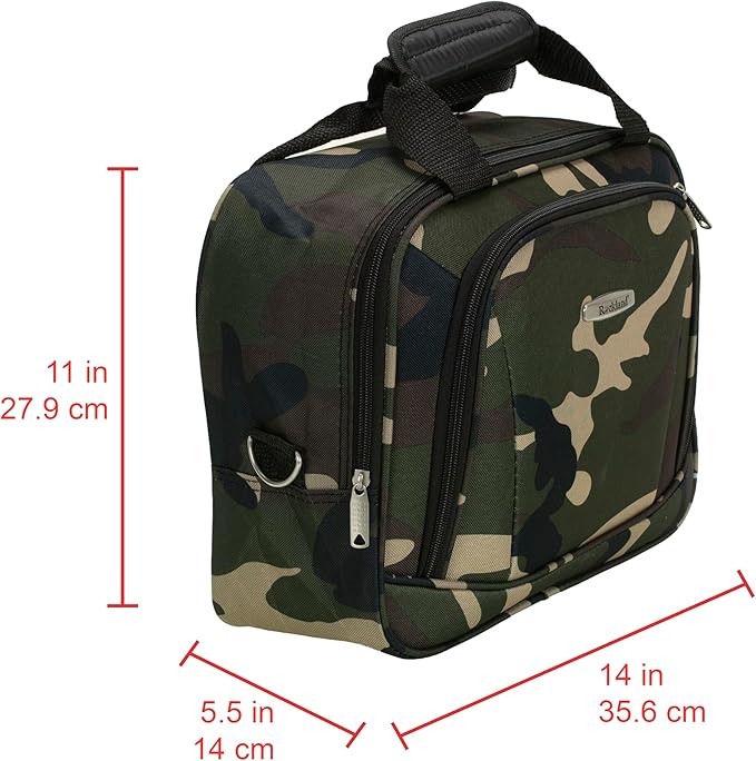 Rockland Fashion Softside Upright Luggage Set,Expandable, Wheel, Telescopic Handle, Camouflage, 2-Piece (14/19)