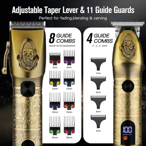 Suttik Professional Hair Clippers Trimmer Shaver Set for Men, Electric Razor Foil Shavers Combo Set of 3, Barber Kit Hair Cutting Kit, Gift for Men